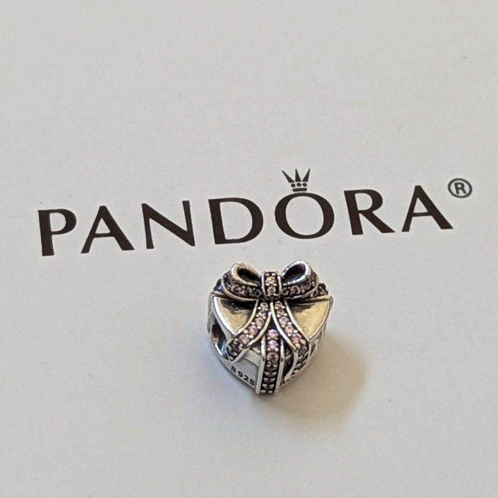 Pandora with Love Valentine's Day 2015 Heart Shaped Box Ribbon Charm